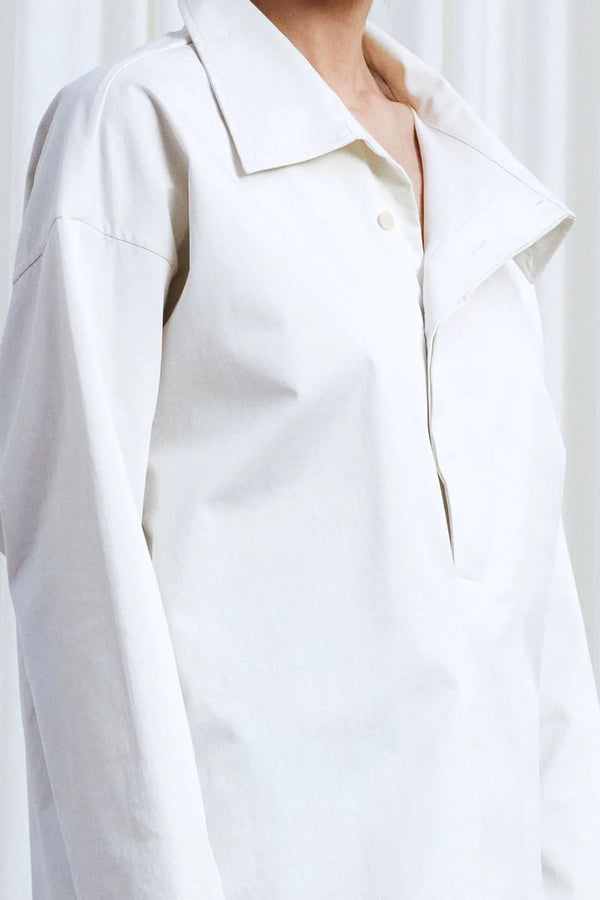 Palmer Harding Sanctuary Shirt Ivory Cotton Asymmetric Collar Shirt