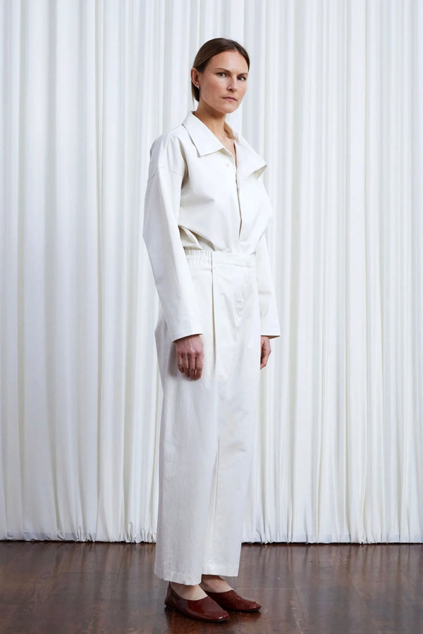 Palmer Harding Sanctuary Trousers Ivory Cotton Elastic Back Relaxed Trouser