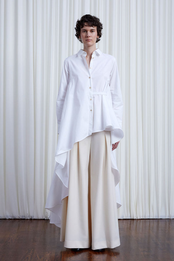 palmer harding Super Shirt white cotton long back shirt