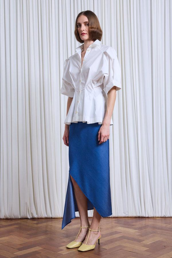 Palmer Harding Vessel Shirt Pleated Waist Short Sleeve Shirt