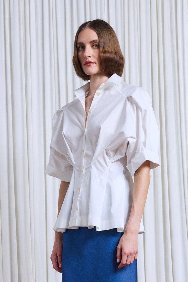 Palmer Harding Vessel Shirt Pleated Waist Short Sleeve Shirt