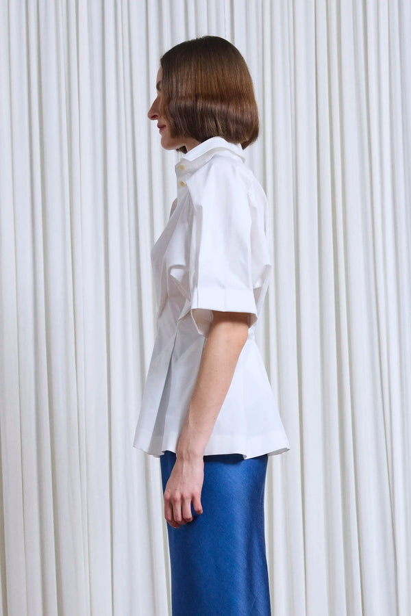 Palmer Harding Vessel Shirt Pleated Waist Short Sleeve Shirt