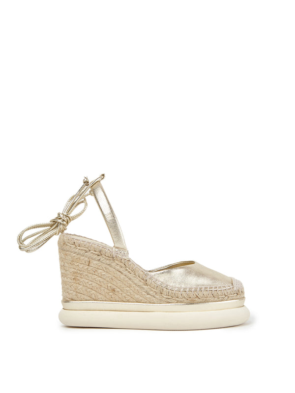 paloma barceló Lexi | metallic nappa champagne