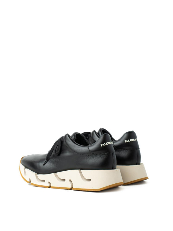 Paloma Barceló Pia Nappa Black Sneakers