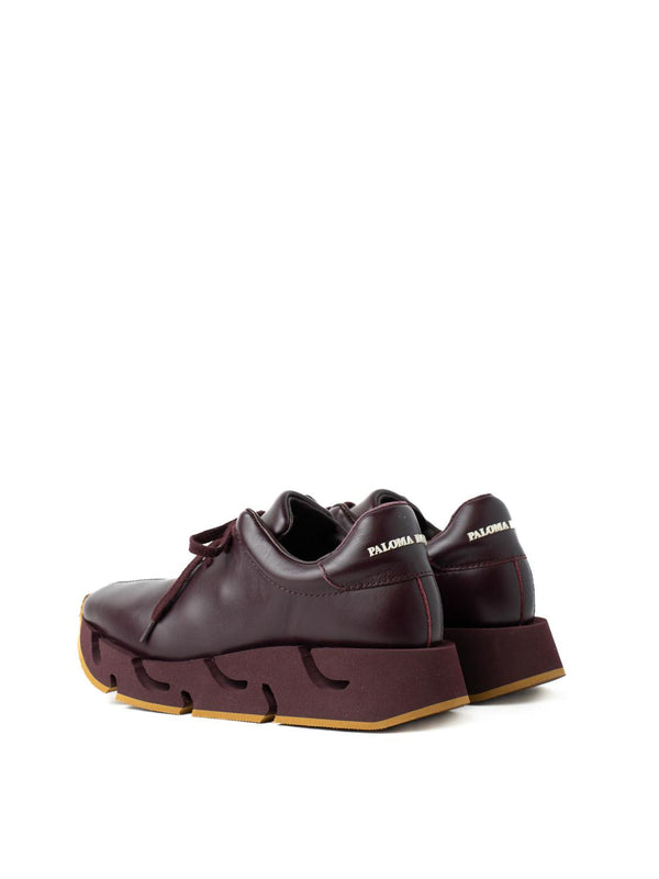 Paloma Barceló Pia Nappa Burgundy Sneakers