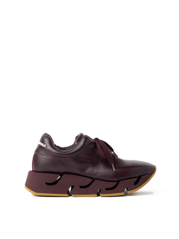 paloma barceló Pia nappa burgundy Sneakers