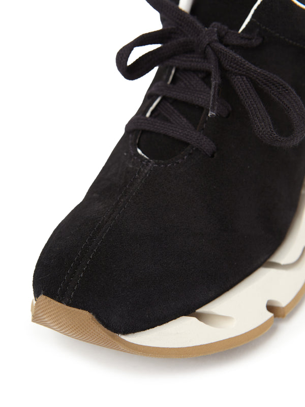 Paloma Barceló Pia Suede Black Sole Latte Sneaker