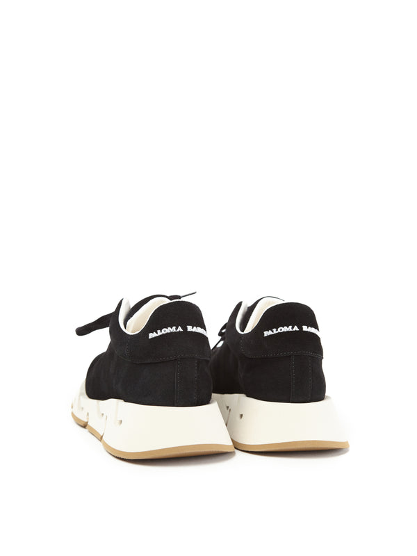 Paloma Barceló Pia Suede Black Sole Latte Sneaker