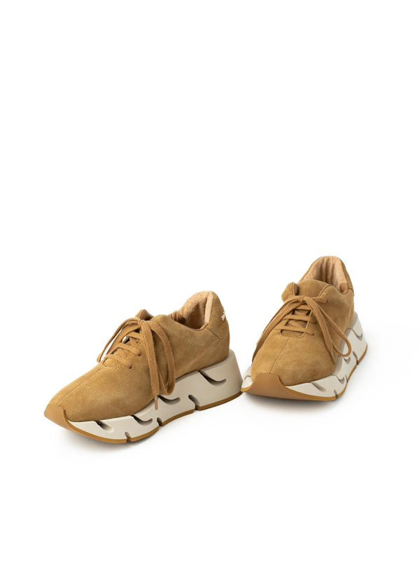 Paloma Barceló Pia Suede Camel Sneakers