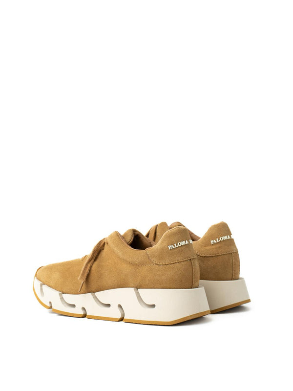 Paloma Barceló Pia Suede Camel Sneakers