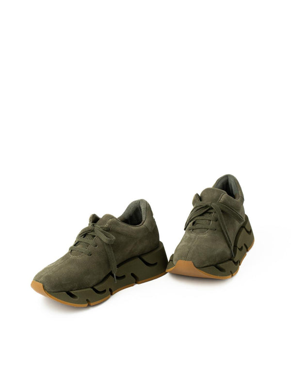 Paloma Barceló Pia Suede Khaki Sneakers