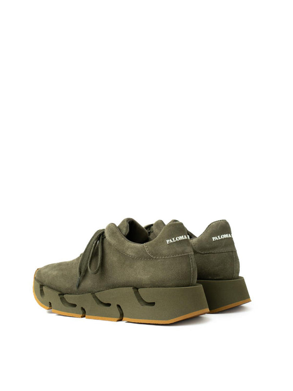 Paloma Barceló Pia Suede Khaki Sneakers