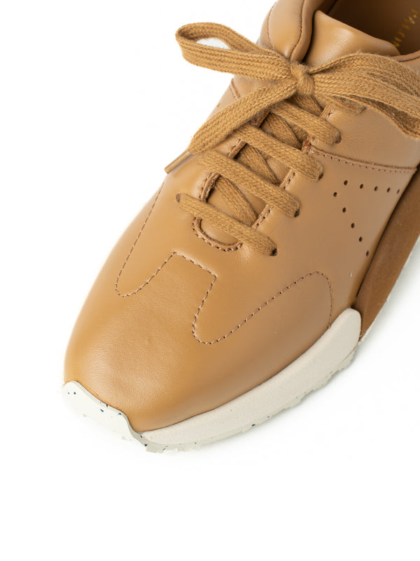 Paloma Barceló Sabela Nappa Camel Sneakers