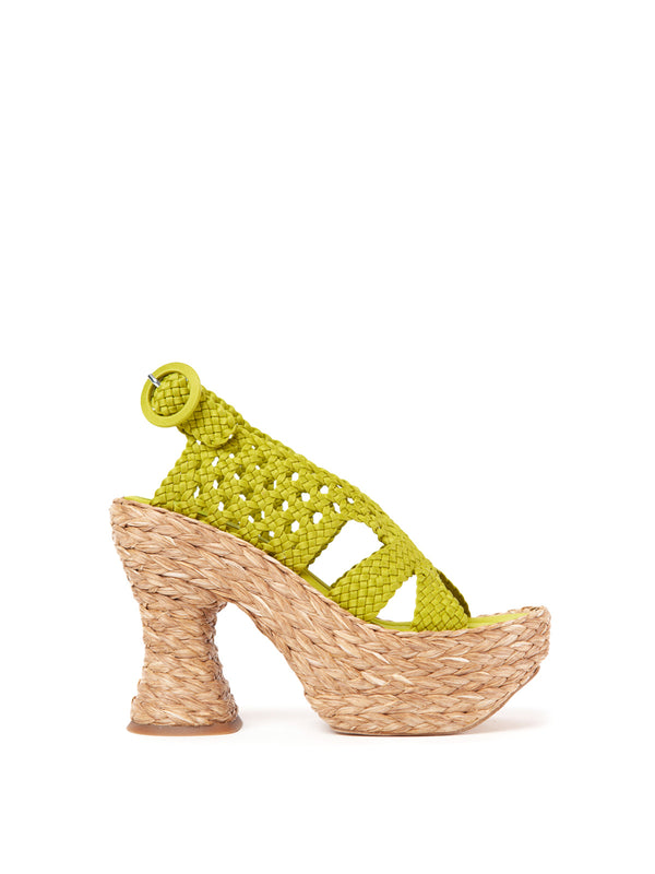 paloma barceló Xia | satin lime Platform