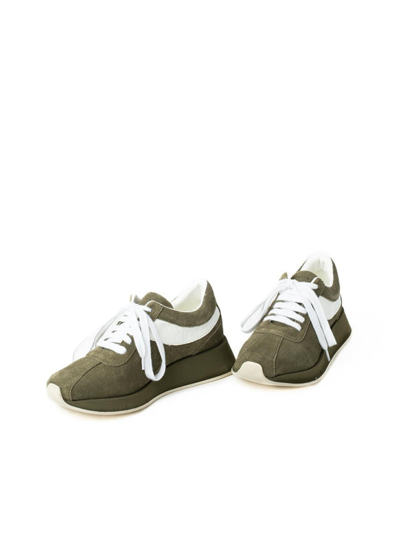 Paloma Barceló Zoe Suede Khaki Sneakers
