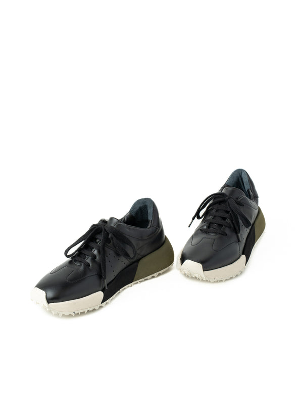 Paloma Barceló Sabela Nappa Black Sole Tricolor Sneakers