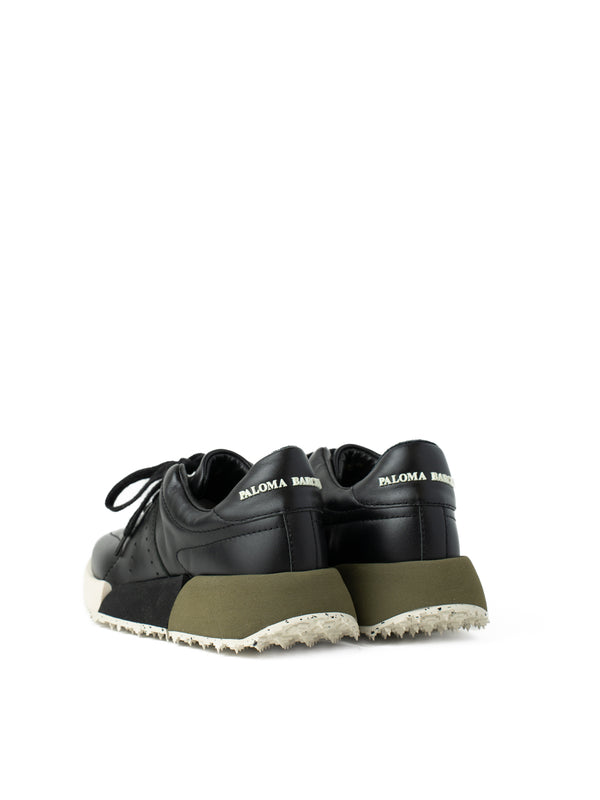 Paloma Barceló Sabela Nappa Black Sole Tricolor Sneakers