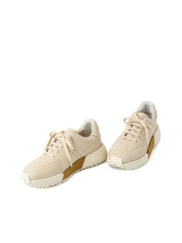 Paloma Barceló Sabela Nappa Ivory Sole Tricolor Sneakers