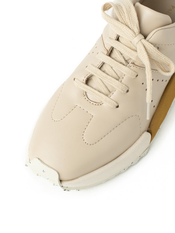 Paloma Barceló Sabela Nappa Ivory Sole Tricolor Sneakers