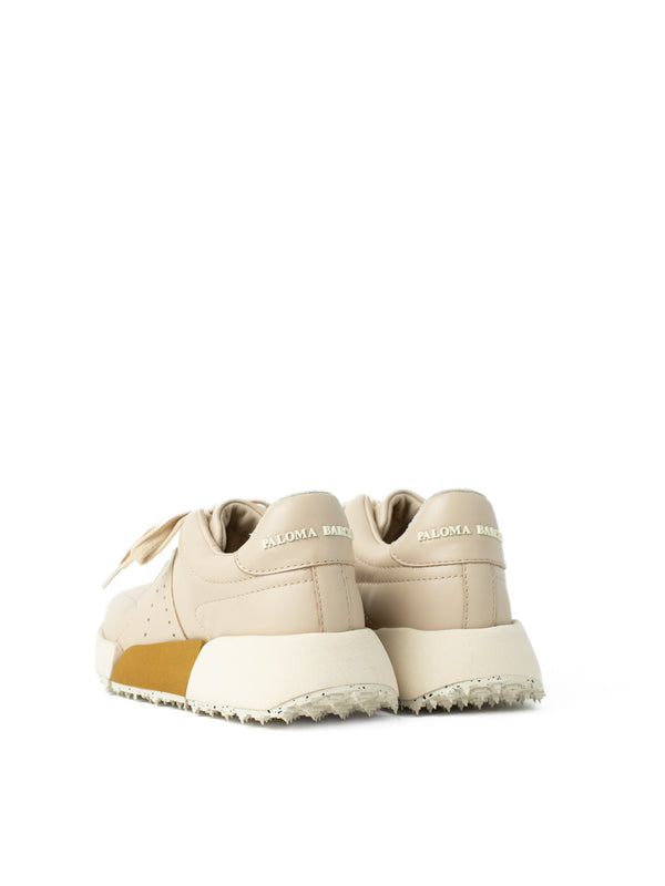 Paloma Barceló Sabela Nappa Ivory Sole Tricolor Sneakers