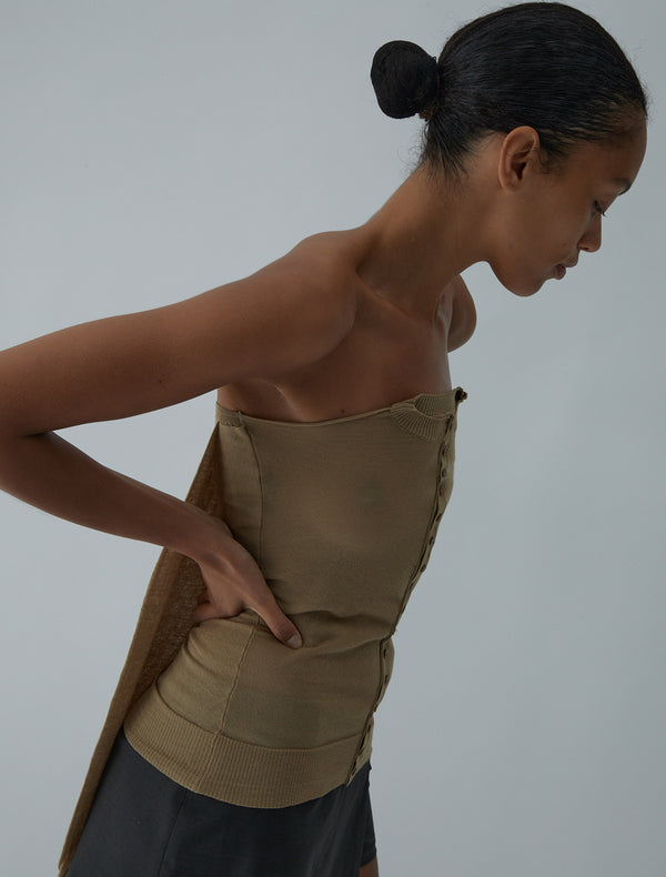 Paloma Wool Knitted Top No 2395 / Folded Button