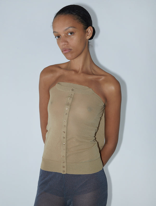 Paloma Wool Knitted Top No 2395 / Folded Button