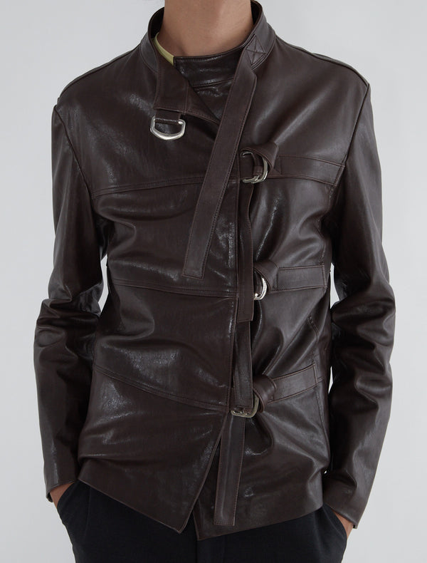 Paloma Wool Leather Jacket No 2688 / Short Niquel B