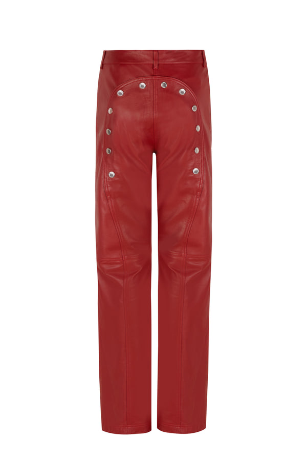 Palomo Spain Ass-Air Cherry Leather Trousers