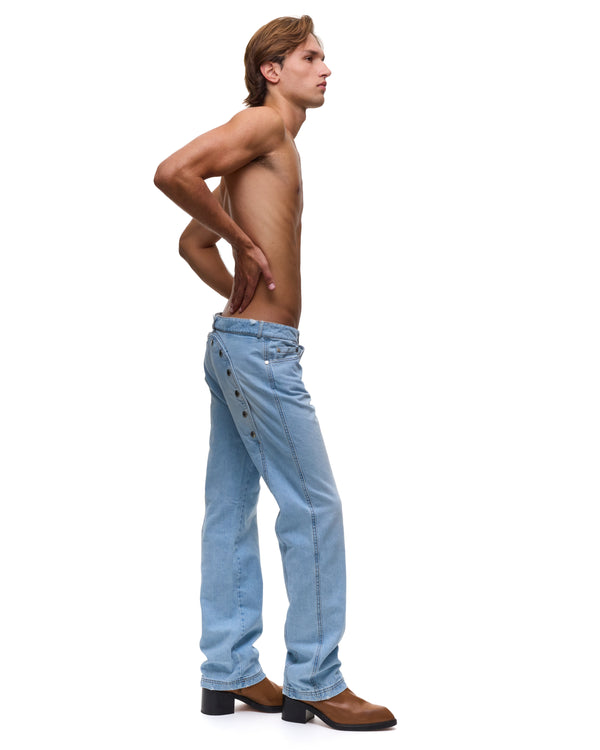 Palomo Spain Ass-Air Straight Light Denim Trousers