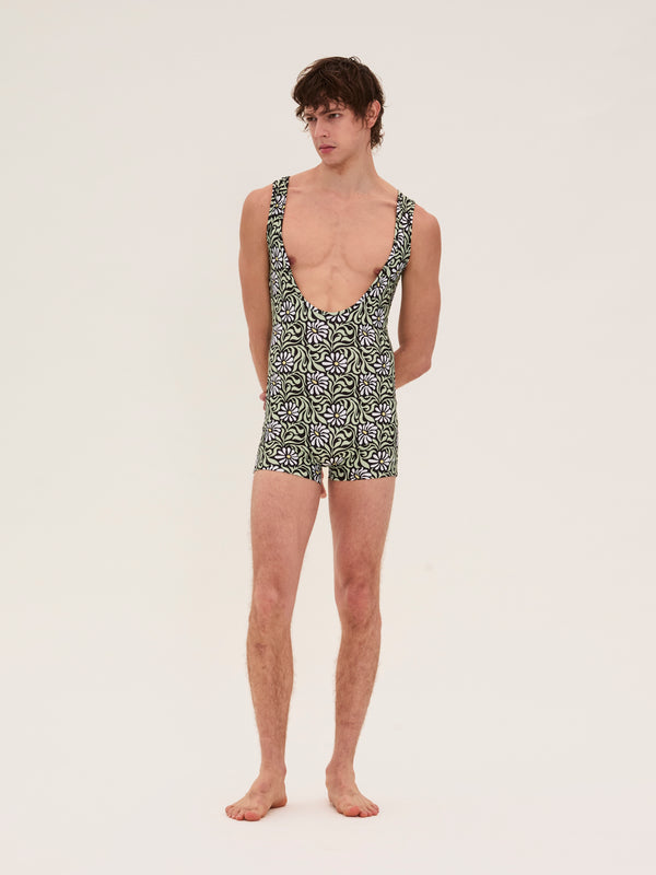 palomo spain Black Floral Swim Body