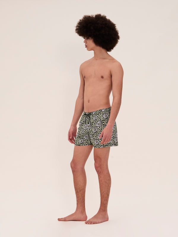 Palomo Spain Black Floral Swim Boxers