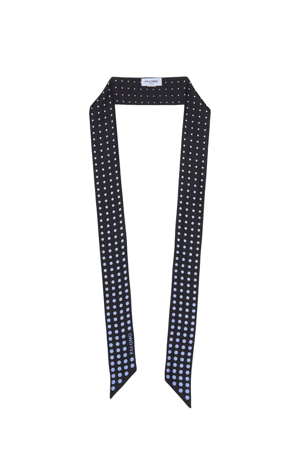 palomo spain Blue Printed Twilly Scarf