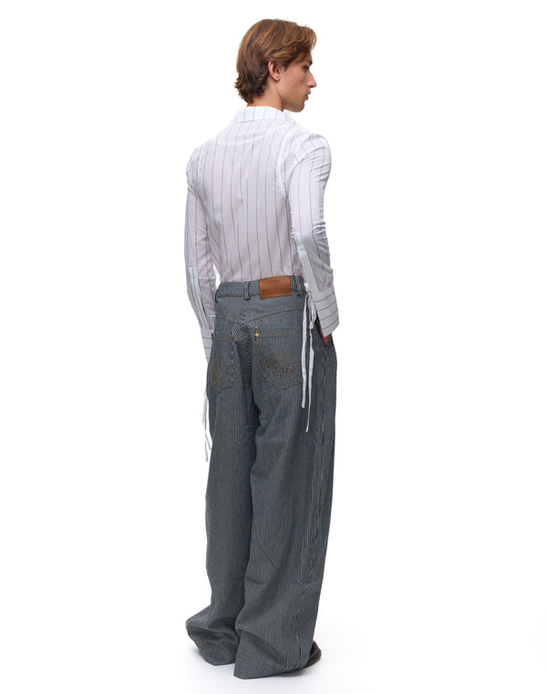 Palomo Spain Cruising Denim Stripes Trousers