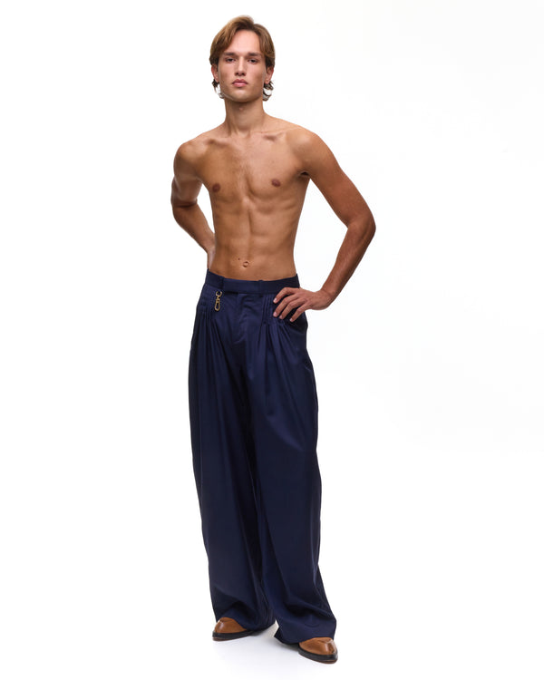 Palomo Spain Cruising Navy Tailored Trousers