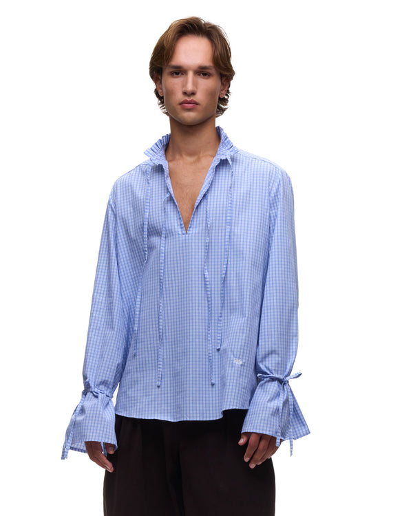 Palomo Spain Fede Blue Checked Shirt