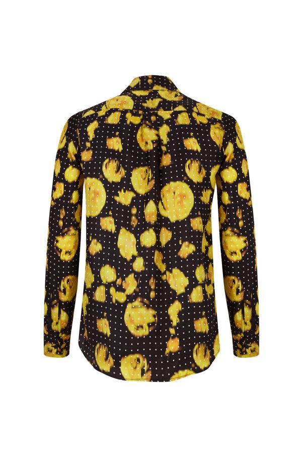 Palomo Spain Fernando Yellow Printed Shirt