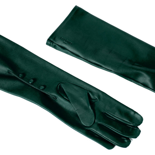 Palomo Spain Green Leather Gloves
