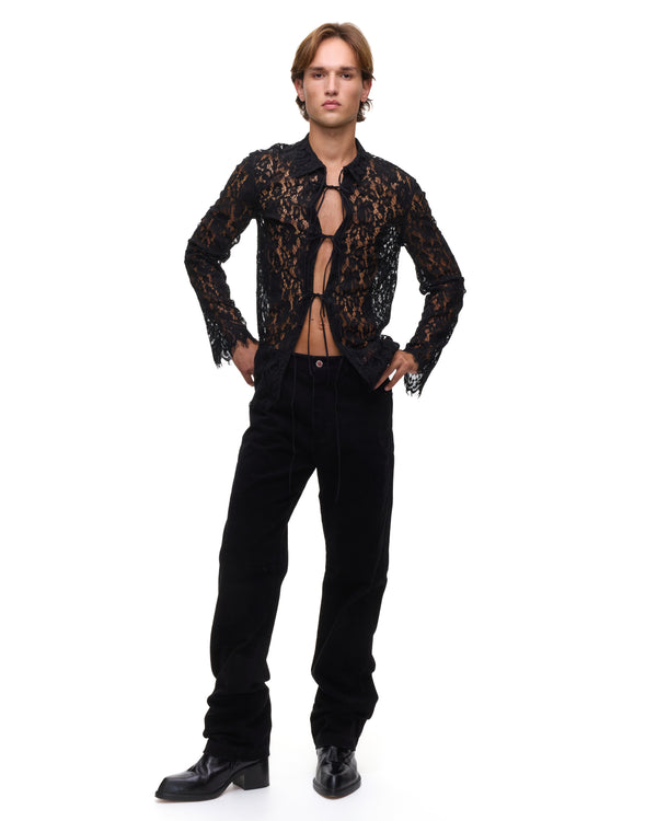 Palomo Spain Jonathan Black Lace Shirt