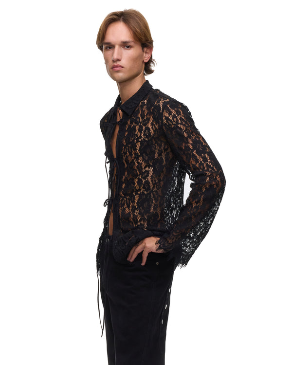 Palomo Spain Jonathan Black Lace Shirt