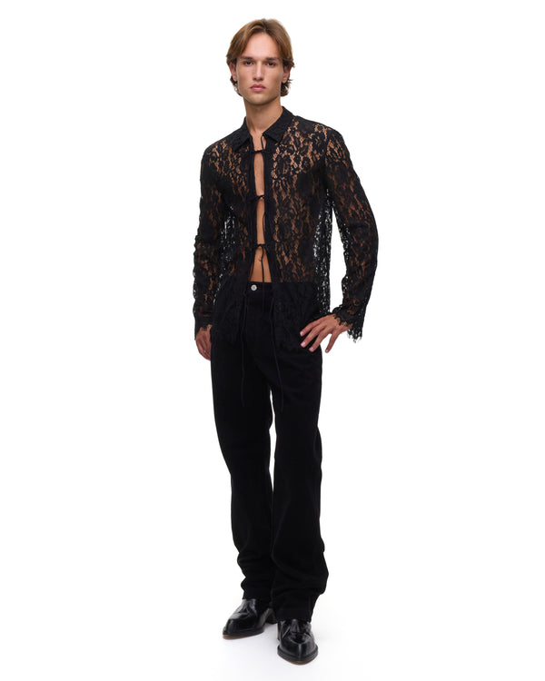 palomo spain Jonathan Black Lace Shirt