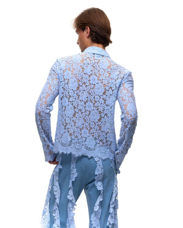 Palomo Spain Jonathan Blue Lace Shirt