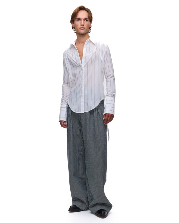 palomo spain Nic White Striped Shirt