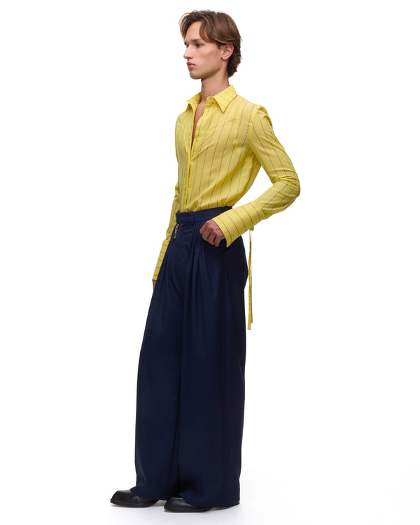 Palomo Spain Nic Yellow Striped Shirt