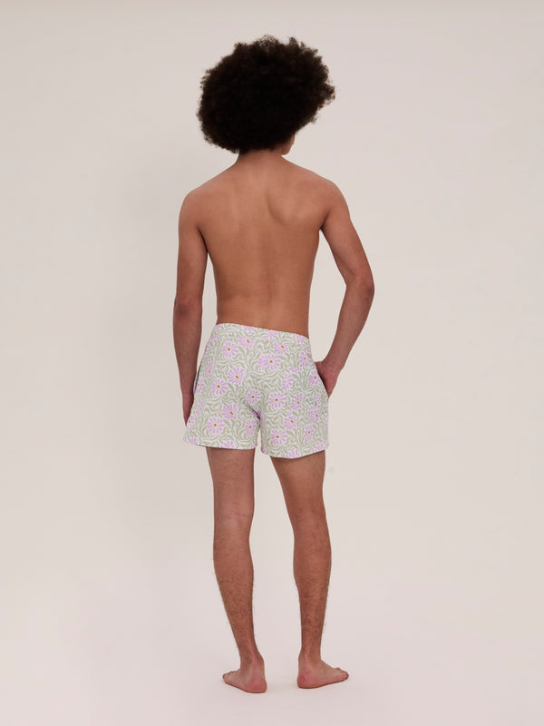 Palomo Spain White Floral Swim Boxers