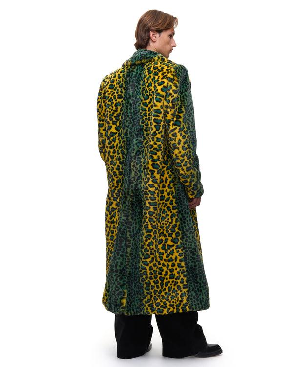 Palomo Spain Yellow Leopard Fur Coat