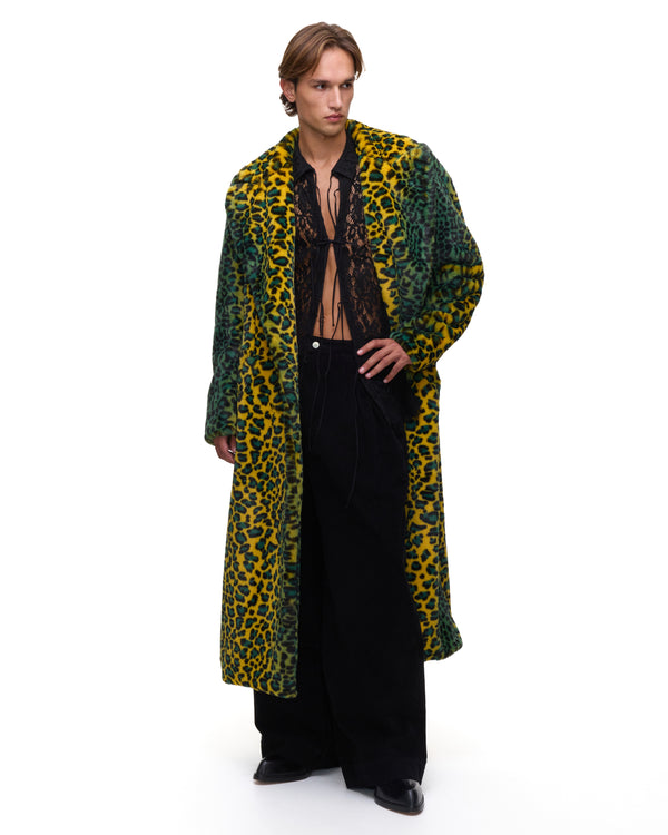 palomo spain Yellow Leopard Fur Coat