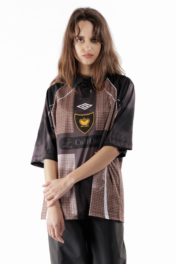 pam perks and mini Cult Unity Check Polo Beige Black