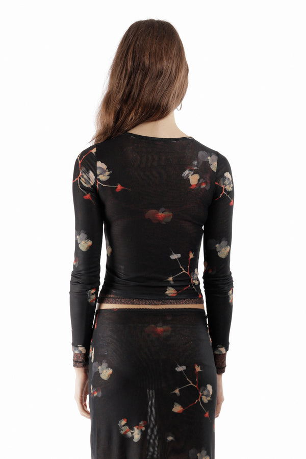 Pam Perks And Mini ECKHAUS LATTA - DUET TOP BLACK PANSY