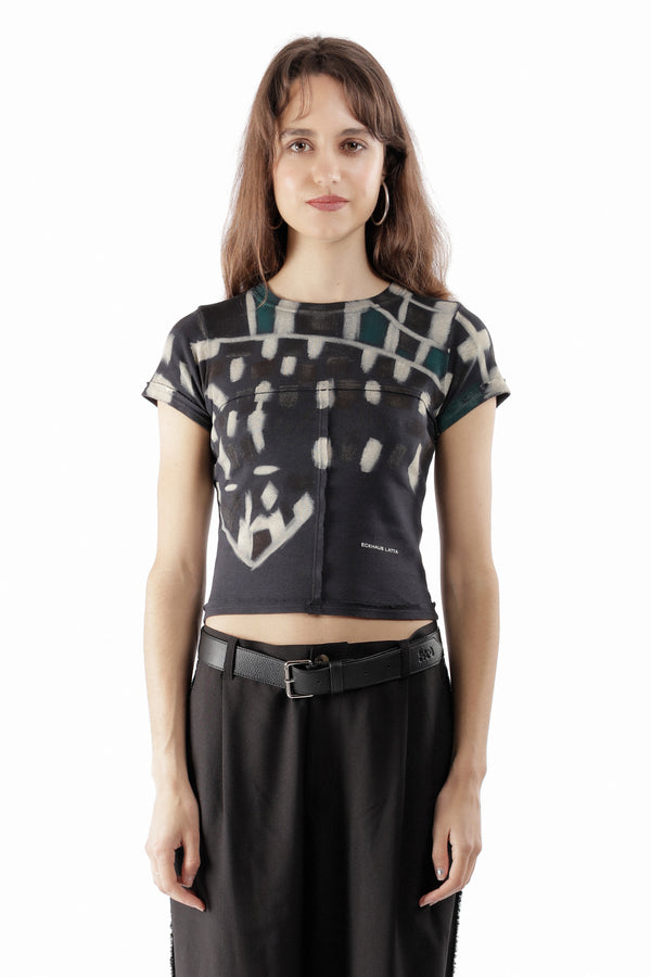 pam perks and mini ECKHAUS LATTA - LAPPED BABY TEE PORCUPINE