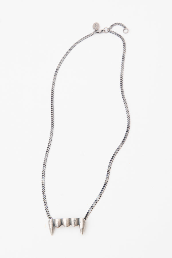 pam perks and mini FANGZ NECKLACE OXIDISED SILVER CPL